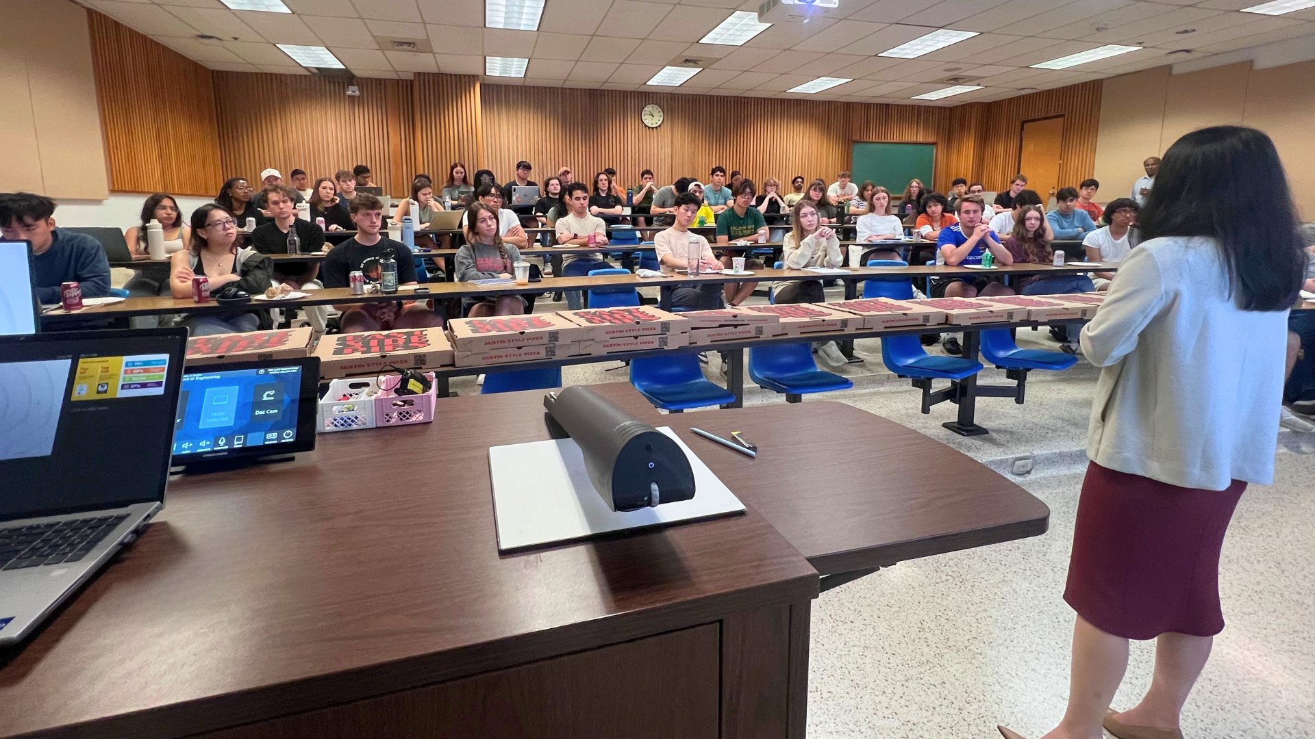 Process Safety Classroom last day pizza party with Shell representative