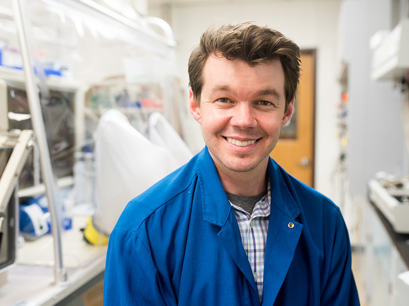 Benjamin Keith Keitz smiles from his lab